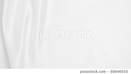 Smooth elegant white silk or satin luxury cloth texture as wedding background. Luxurious background design 80646650