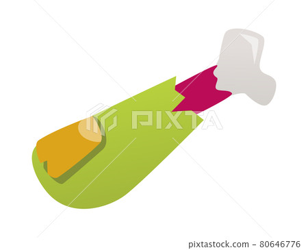 Severed finger - creative, modern cartoon style object 80646776