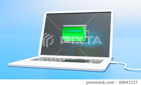 Charging image: Connecting a computer and smartphone, fast charging, data transmission, 3D rendering Charging image: Connecting a computer and smartphone, fast charging, data transmission, 3D rendering 80647237