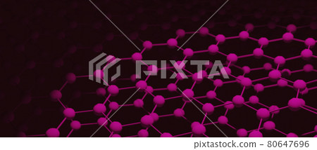 Chemical chain abstract background Computer virus Particles futuristic cyber background 3D rendering 80647696