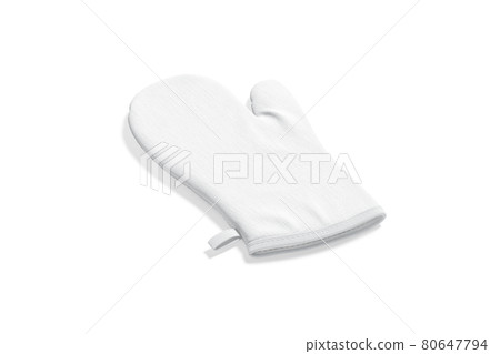 Blank white oven mitt mockup back side view 80647794