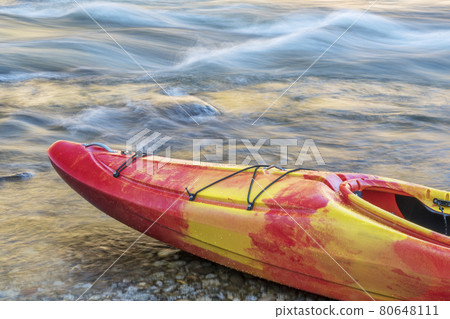 Bow of whitewater kayak Bow of whitewater kayak 80648111
