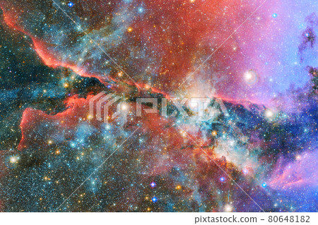 Outer space art. Starfield. Elements of this image furnished by NASA. 80648182