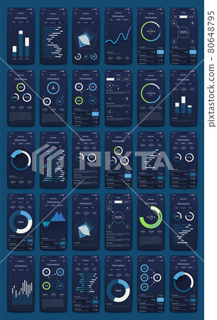 Vector graphics infographics with mobile phone. Template for creating mobile applications, workflow layout, diagram, banner, web design, business reports 80648795
