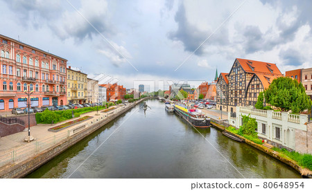 Panoramic view of Bydgoszcz, Poland. 80648954