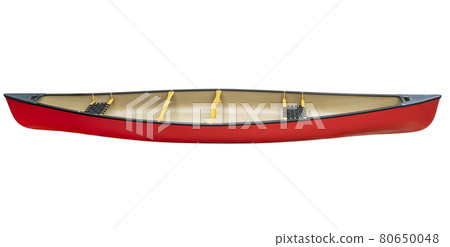 red tandem canoe isolated red tandem canoe isolated 80650048