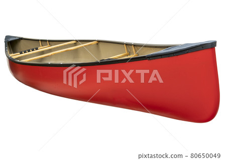 red tandem canoe isolated red tandem canoe isolated 80650049