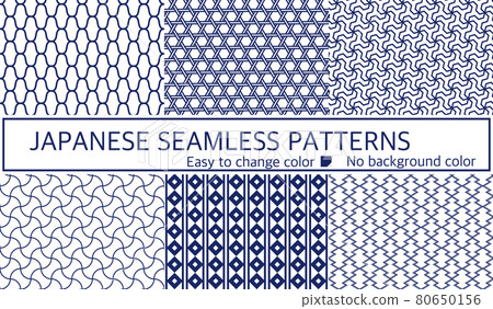 Japanese pattern seamless pattern set Japanese pattern seamless pattern set 80650156