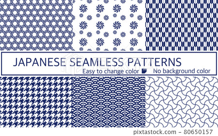 Japanese pattern seamless pattern set Japanese pattern seamless pattern set 80650157