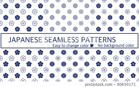 Japanese pattern seamless pattern set 80650171