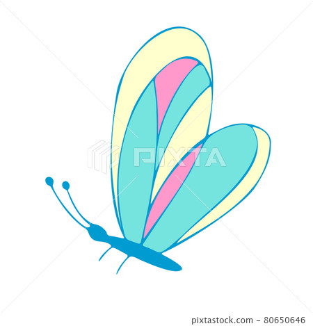 Colored Butterfly , vector illustration, icon. Colored Butterfly , vector illustration, icon. 80650646