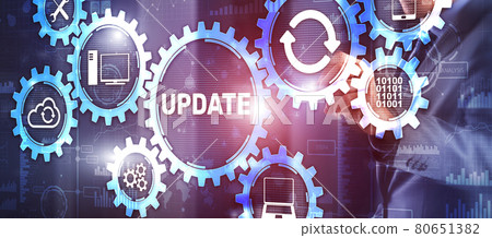 Update on virtual blue screen. Internet and technology concept 2021 Update on virtual blue screen. Internet and technology concept 2021 80651382