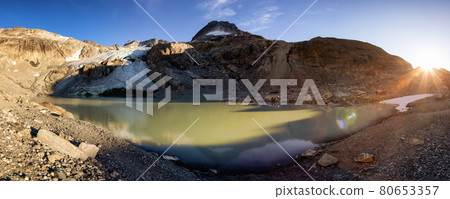 Glacier Lake up in Rocky Mountains Glacier Lake up in Rocky Mountains 80653357