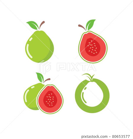 guava fruit vector icon illustration design 80653577
