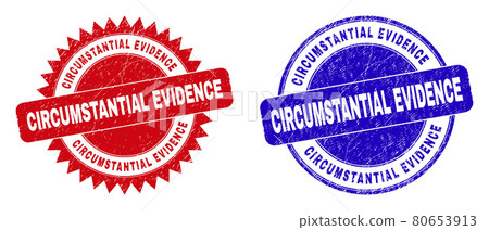 CIRCUMSTANTIAL EVIDENCE Rounded and Rosette Seals with Grunged Style CIRCUMSTANTIAL EVIDENCE Rounded and Rosette Seals with Grunged Style 80653913