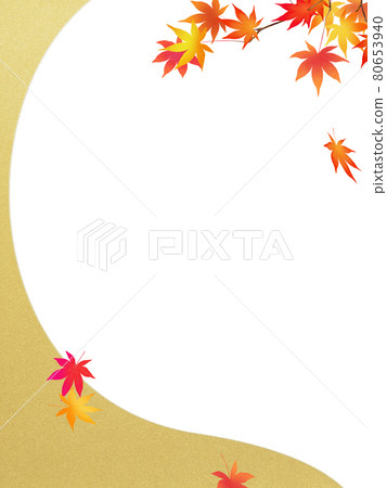 Autumn leaves and abstract curved background Autumn leaves and abstract curved background 80653940