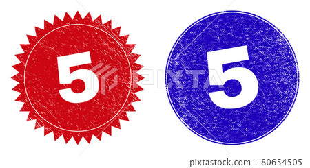 5 Rounded and Rosette Stamps with Corroded Texture 5 Rounded and Rosette Stamps with Corroded Texture 80654505