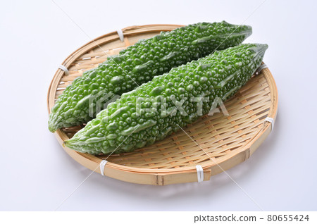 Two summer vegetable bitter gourds. 80655424