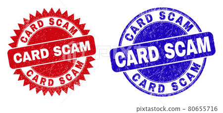 CARD SCAM Rounded and Rosette Stamps with... - Stock Illustration ...