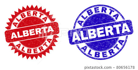 ALBERTA Rounded and Rosette Stamps with Unclean Surface ALBERTA Rounded and Rosette Stamps with Unclean Surface 80656178