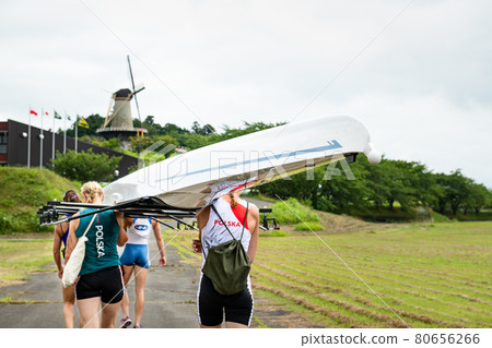 Miyagi Naganuma Rowing Ground First-class athletes carrying regatta Miyagi Naganuma Rowing Ground First-class athletes carrying regatta 80656266