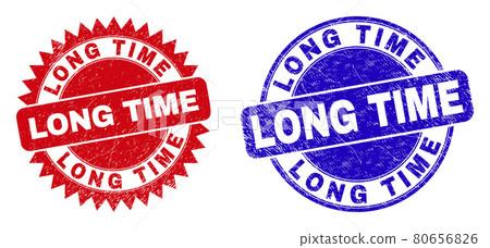 LONG TIME Rounded and Rosette Seals with Grunged Texture LONG TIME Rounded and Rosette Seals with Grunged Texture 80656826