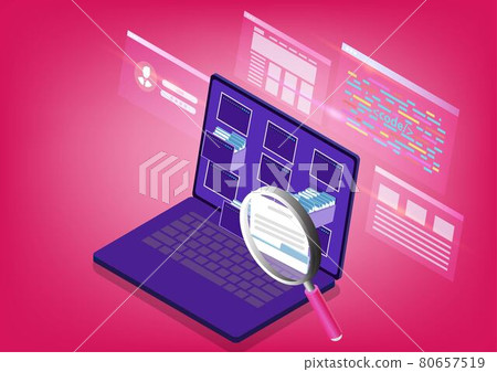 Document management system in the office should make a system and searching for files in Organized Archive. Flat style cartoon illustration vector 80657519