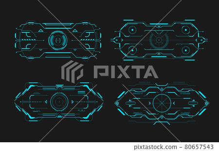 HUD aim control frame interface futuristic target 80657543