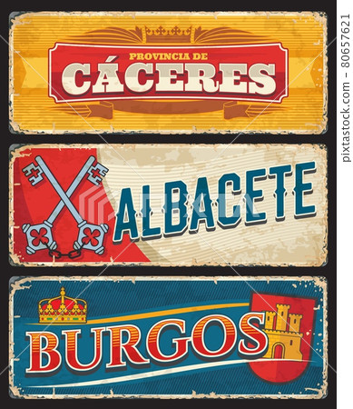 Caceres, Albacete and Burgos province plates Caceres, Albacete and Burgos province plates 80657621