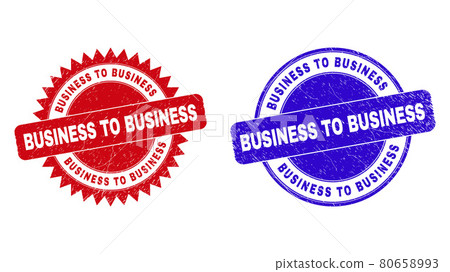 BUSINESS TO BUSINESS Round and Rosette Stamp Seals with Unclean Style 80658993