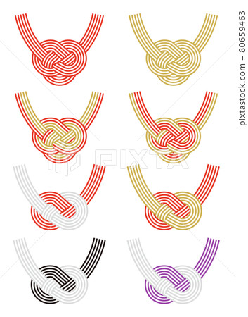 Awaji knot Mizuhiki vector illustration material / Mizuhiki / parts Awaji knot Mizuhiki vector illustration material / Mizuhiki / parts 80659463