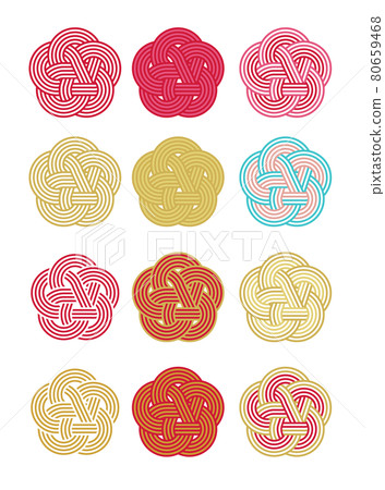 Umeknot Mizuhiki 矢量插圖素材 / Mizuhiki / Parts / Noshi / 日本風格 80659468