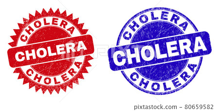 CHOLERA Round and Rosette Watermarks with Rubber Surface CHOLERA Round and Rosette Watermarks with Rubber Surface 80659582