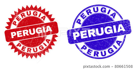 PERUGIA Round and Rosette Watermarks with Distress Texture PERUGIA Round and Rosette Watermarks with Distress Texture 80661508