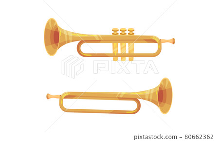Wind Musical Instrument with Mouthpiece for Blowing Vector Set 80662362