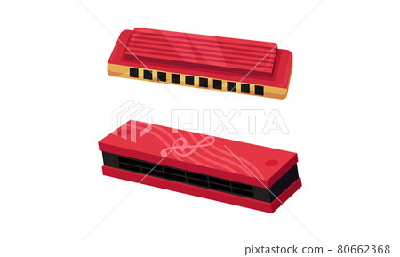 Wind Musical Instrument with Mouthpiece for Blowing Vector Set 80662368