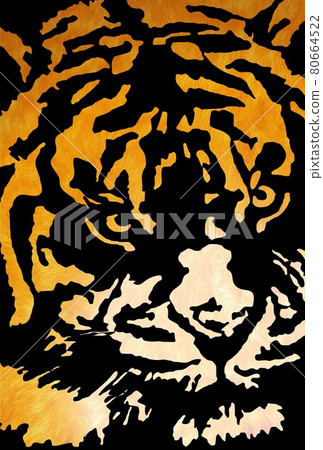 Tiger face postcard size 80664522