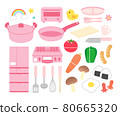 Baby goods play house illustration set 80665320