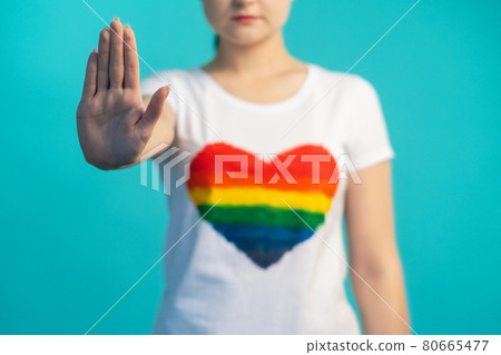 stop gay discrimination lgbt rights rainbow flag stop gay discrimination lgbt rights rainbow flag 80665477