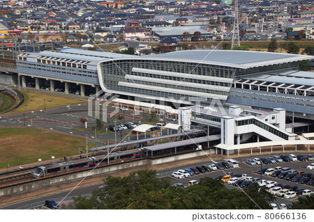 Nagasaki Main Line Limited Express Train Departing from Shin-Tosu Station Nagasaki Main Line Limited Express Train Departing from Shin-Tosu Station 80666136