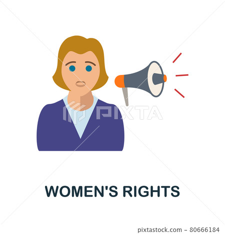 Women'S Rights flat icon. Color simple element from activism collection. Creative Women'S Rights icon for web design, templates, infographics and more 80666184