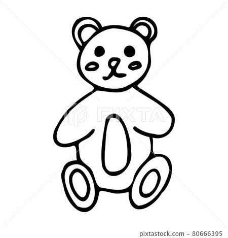 Teddy bear plush toy line art icon for apps Teddy bear plush toy line art icon for apps 80666395