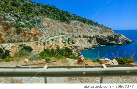 A Beautiful Bay between Kas Finike road A Beautiful Bay between Kas Finike road 80667377