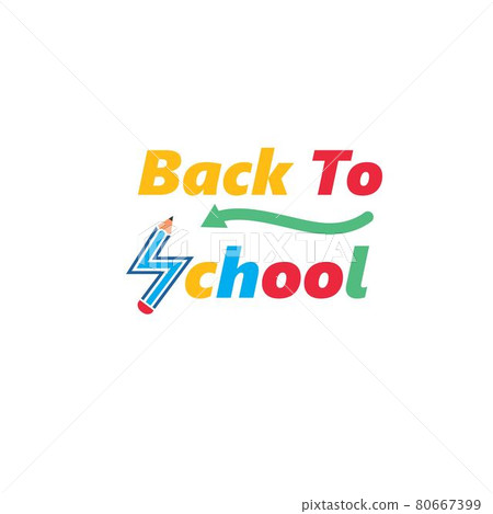 back to school text card label vector design 80667399