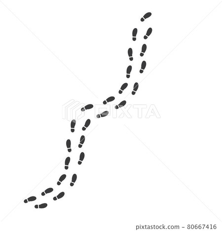 footsteps print route vector illustration design 80667416
