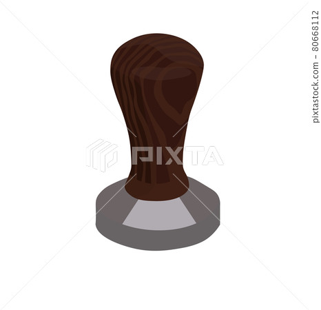 Temper vector stock illustration. A tool for making coffee. Notary's seal for documents. Isolated on a white background. Temper vector stock illustration. A tool for making coffee. Notary's seal for documents. Isolated on a white background. 80668112