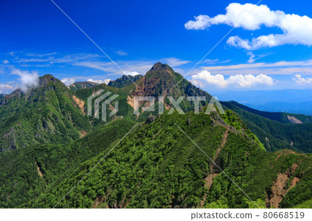 從權現山頂眺望阿嘉山、阿彌陀山、橫嶽山 從權現山頂眺望阿嘉山、阿彌陀山、橫嶽山 80668519
