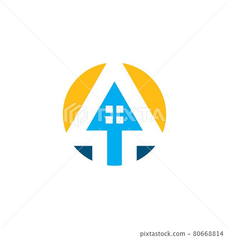 arrow house icon vector concept illustration arrow house icon vector concept illustration 80668814