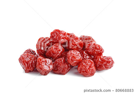 Dried cherry isolated on white background Dried cherry isolated on white background 80668883