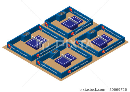 Isometric table tennis tournament venue 80669726
